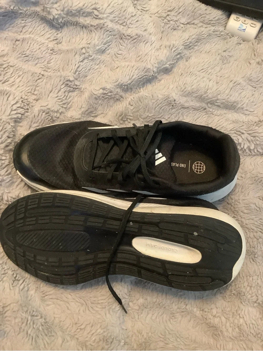 Adidas Men's Black and White Running Sneakers sz 7